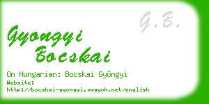 gyongyi bocskai business card