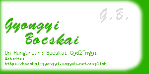 gyongyi bocskai business card